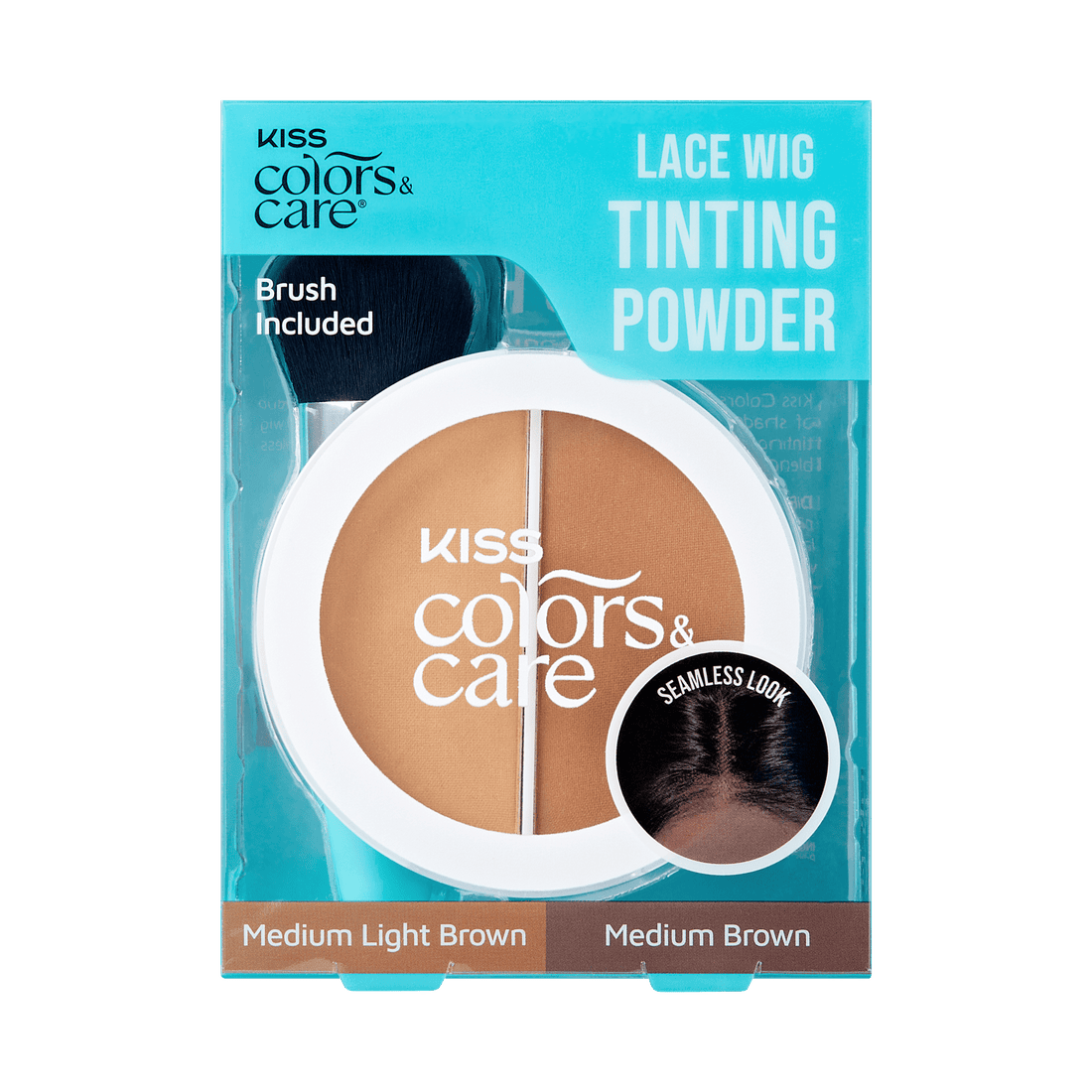 Kiss Colors &amp; Care Lace Wig Tinting Powder, 0.28 oz – Light Duo