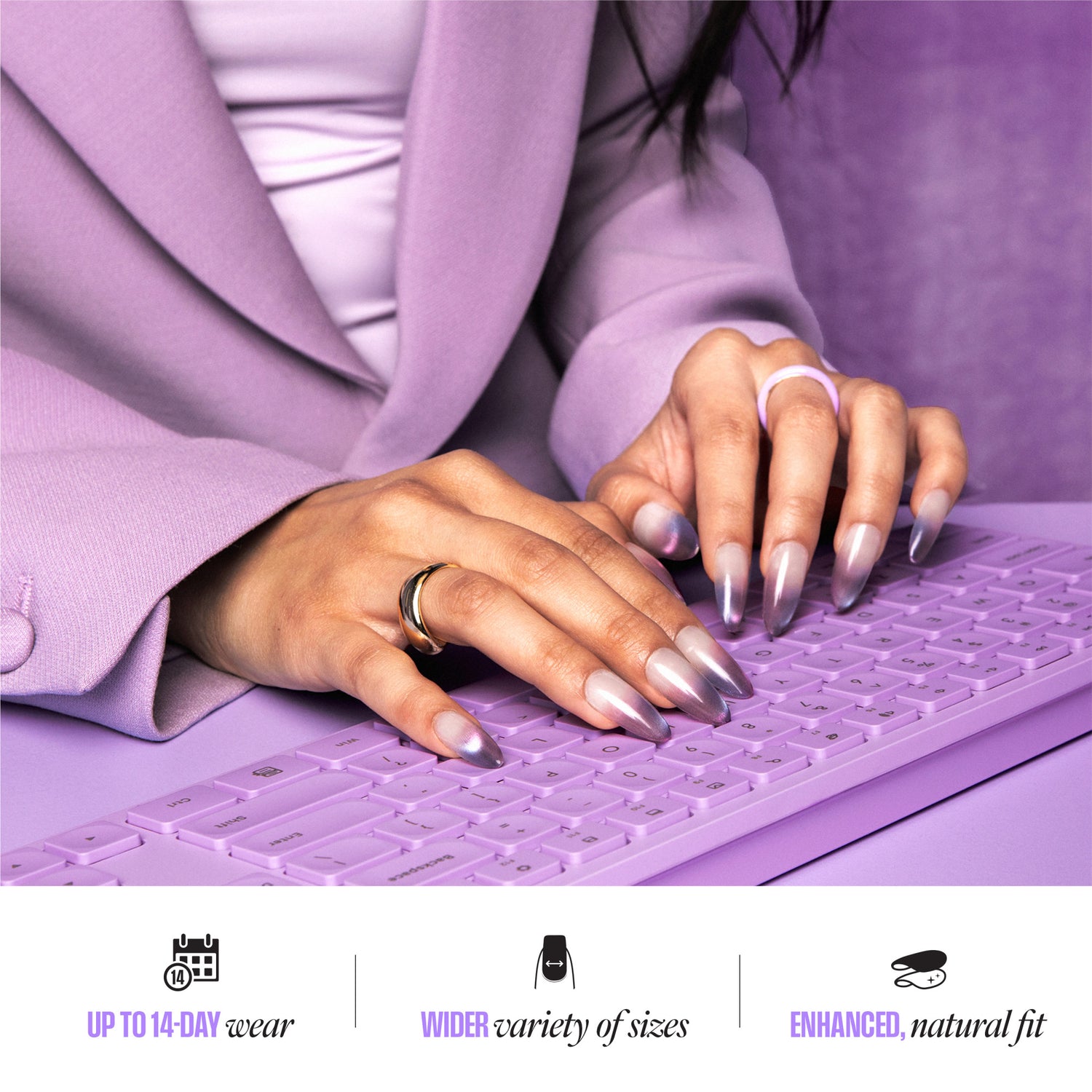 KISS CORE Magnetic Press On Glue Nails - Patchouli