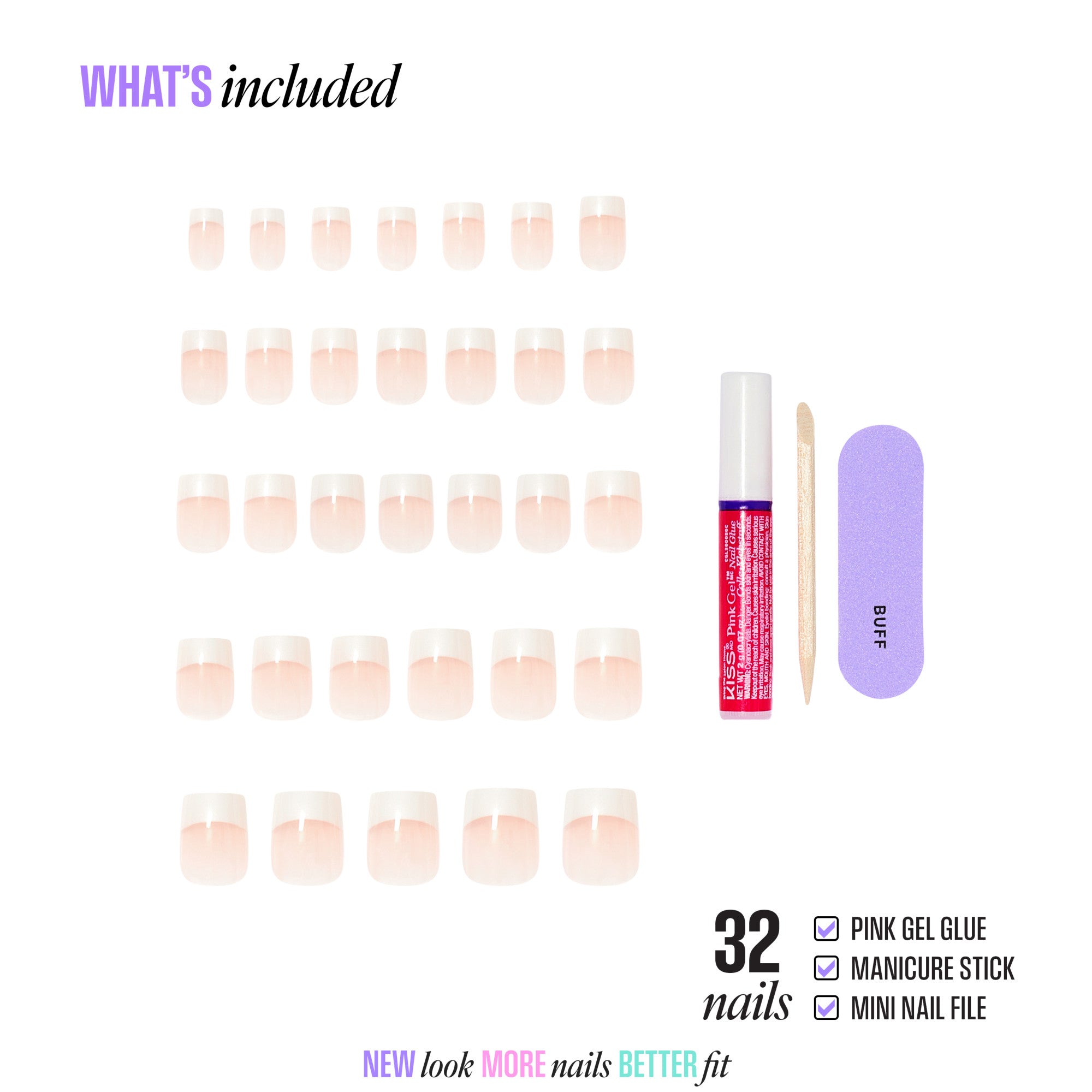 コレクション kiss press Kiss Core French Press On Glue Nails - I Wish – KISS USA