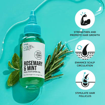 KISS Colors &amp; Care Multivitamin Oil - Rosemary &amp; Mint