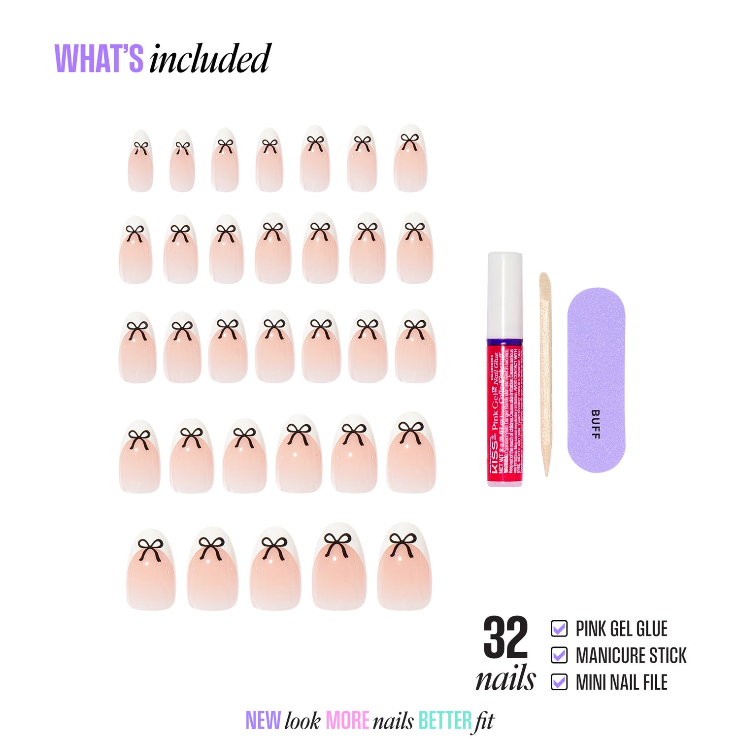 KISS CORE Design Press On Glue Nails - Our Moment