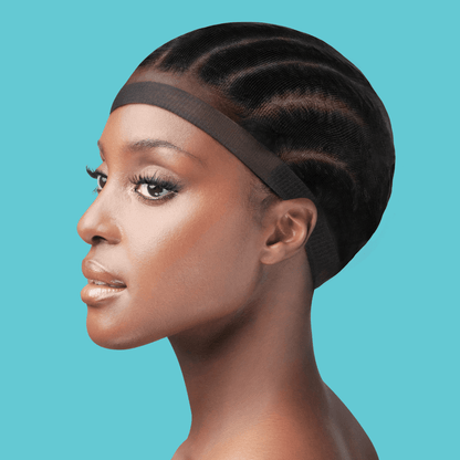 HD Invisible Stocking Wig Cap Black 5 pcs - Image 5