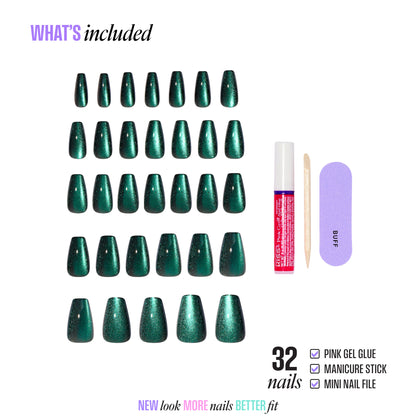 KISS CORE Magnetic Press On Glue Nails – Shimmering