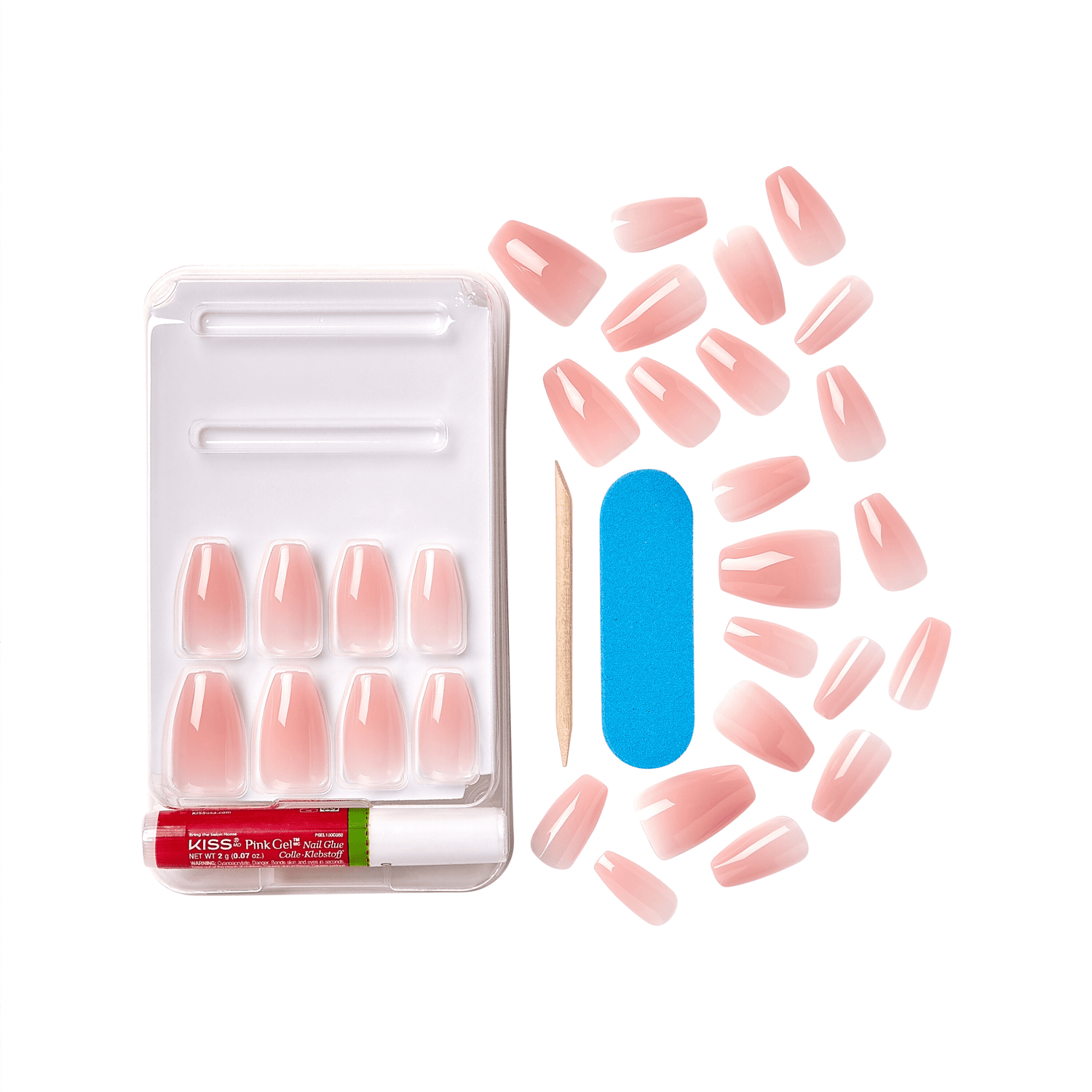KISS Bare but Better Press On Glue Nails - Bare Nude