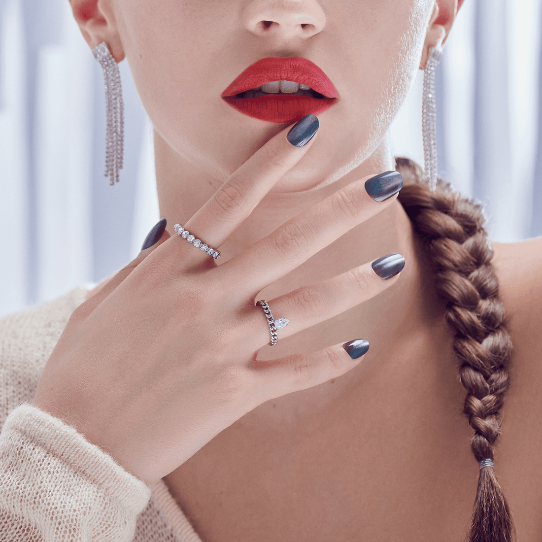 KISS Gel Fantasy Magnetic Press On Glue Nails - Dial Me