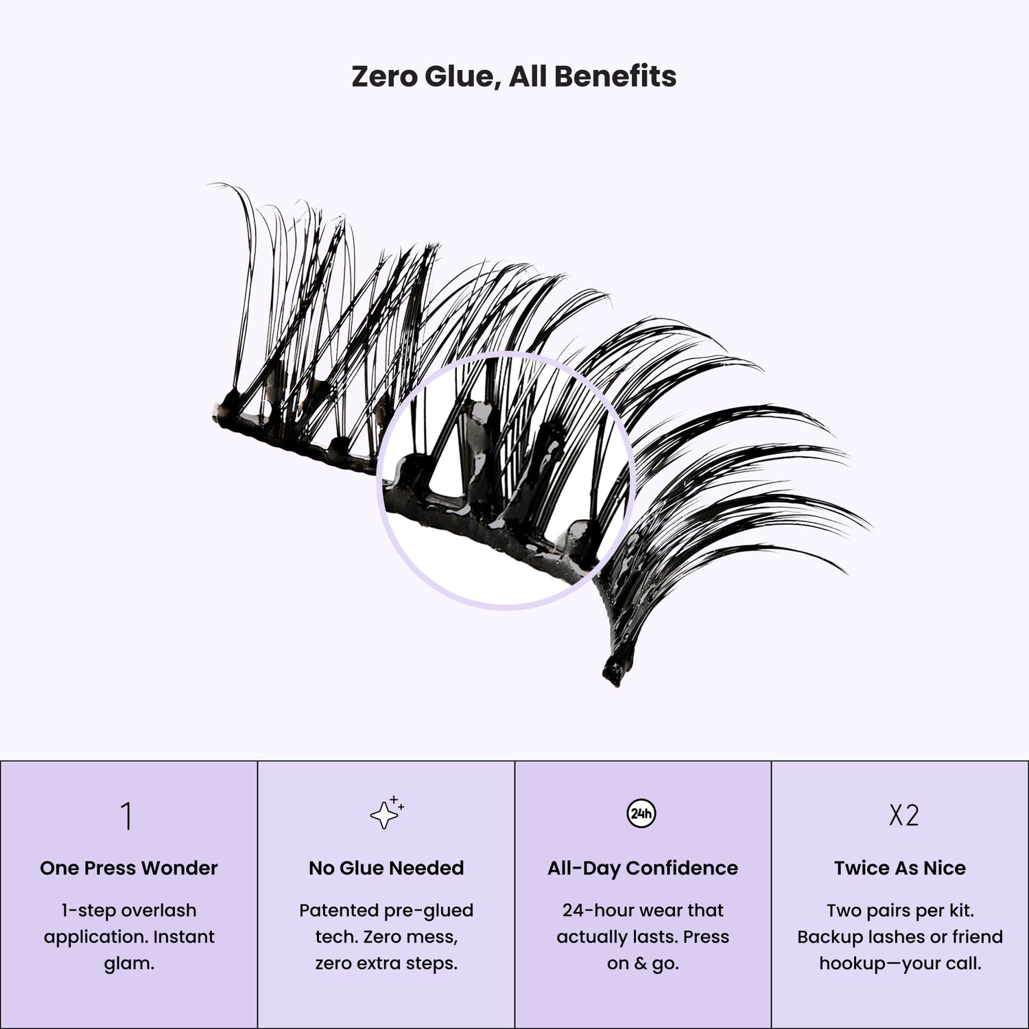 imPRESS Falsies Pre-Glued Strip Lashes Kit - Classic Wispy