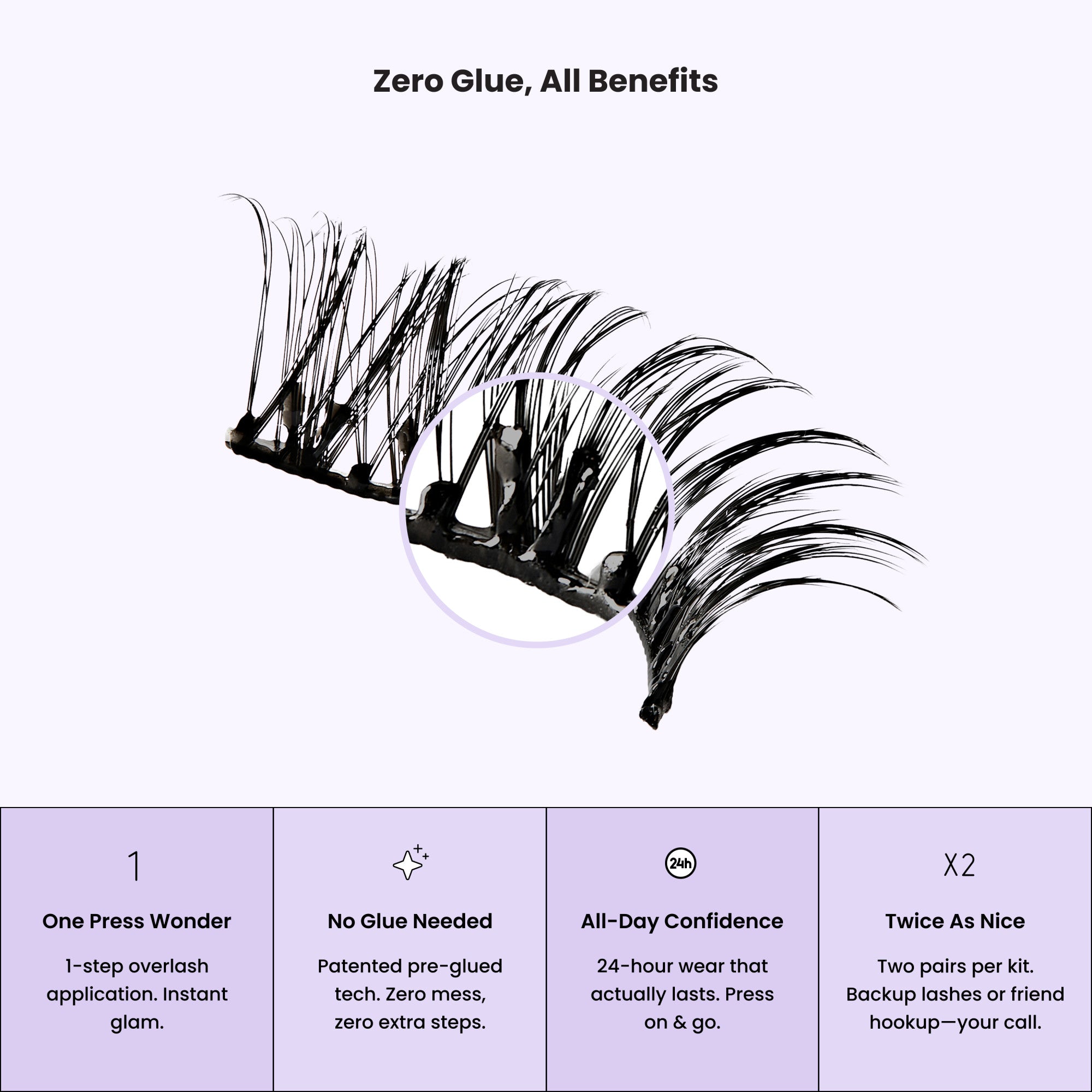 imPRESS Falsies Pre-Glued Strip Lashes Kit - Classic Wispy