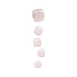Five pink nails on a transparent background