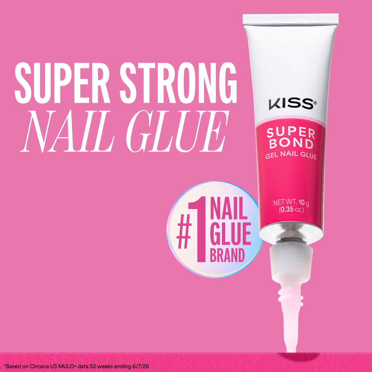 Kiss SuperBond Gel Nail Glue | Nail Adhesive, Press-On Glue, Nail Art Glue, Strong Hold, Gap Filling, Long Lasting, Up To 21-Day Wear, Water Resistant, 0.35 oz.