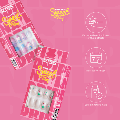 KISS Nail Drip Sweet Shop Press On Glue Nails - Drip Today