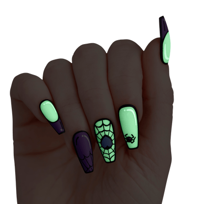 KISS Voguish Fantasy Halloween Press On Glue Nails - Moonlit Magic