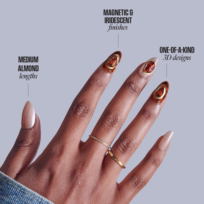 KISS NAIL DRIP Press On Glue Nails - Lively Whisper