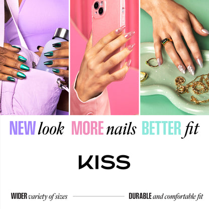 KISS LOVE Design Press On Glue Nails - Cupid&