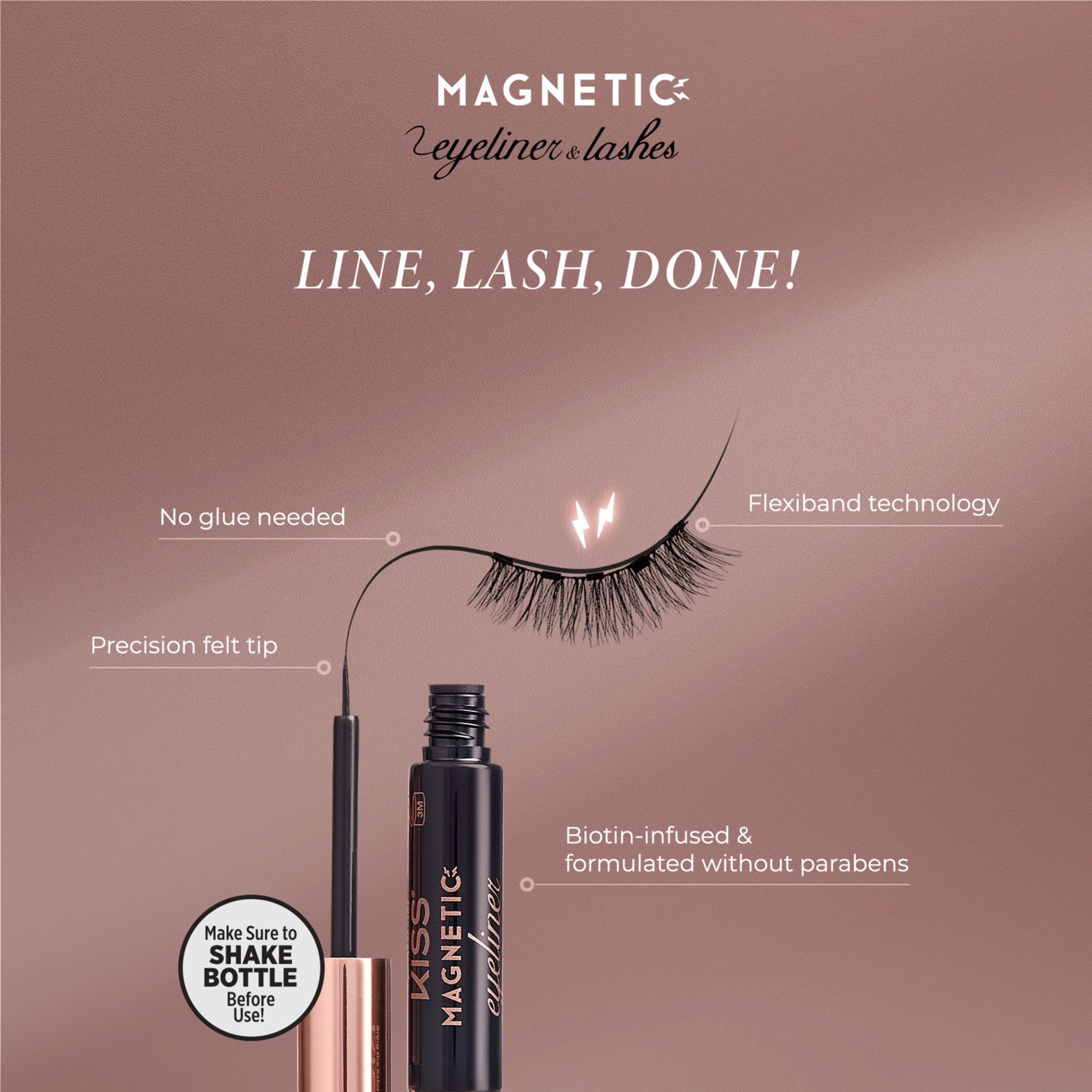 KISS Magnetic Eyeliner &amp; Lashes - Tempt