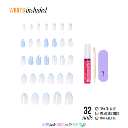 KISS NAIL DRIP Press On Glue Nails - Playful Drift