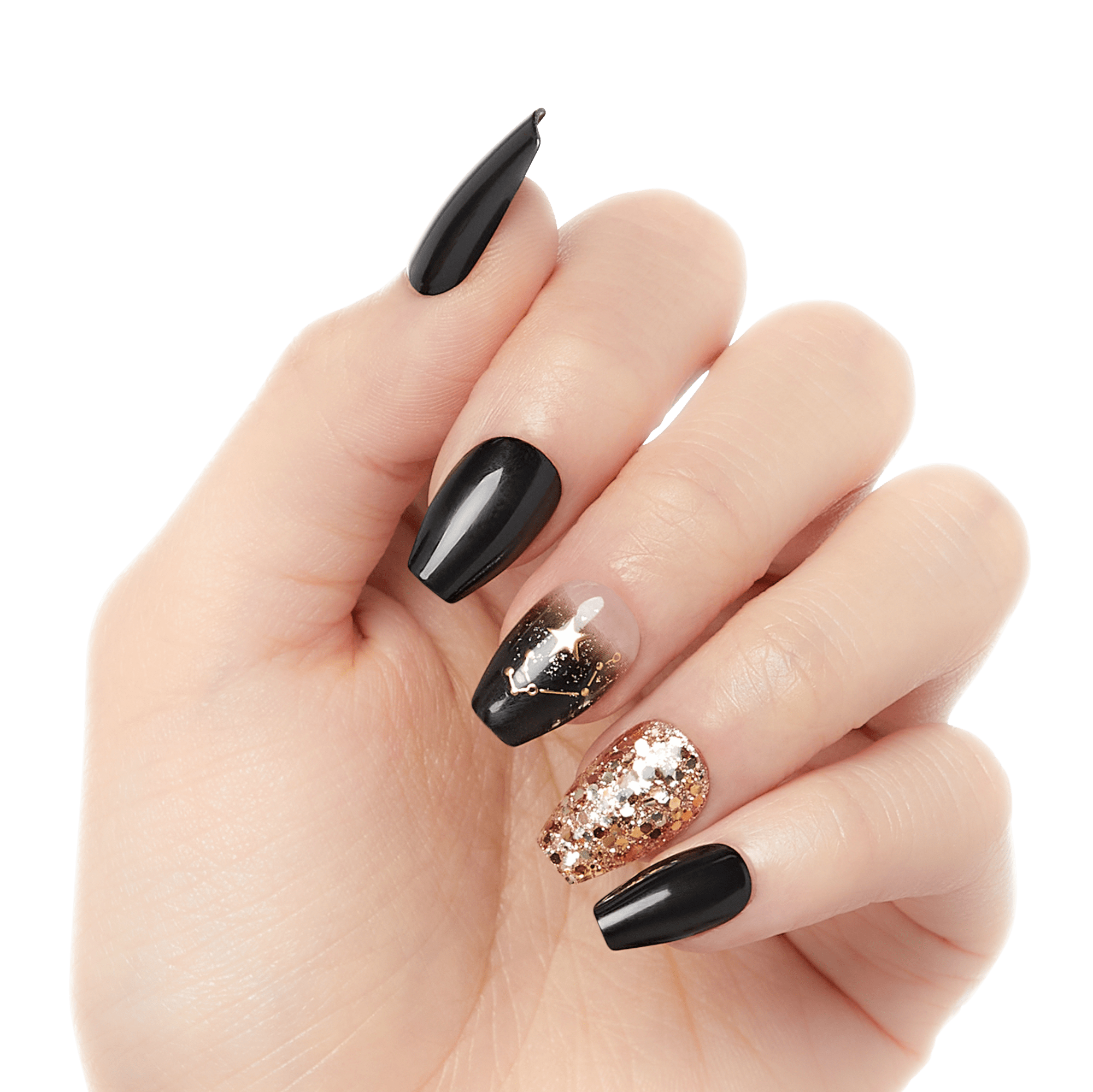 KISS Voguish Fantasy Press On Glue Nails - Hush Rush