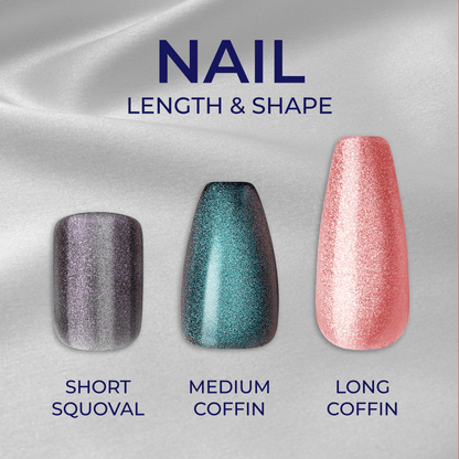 KISS Gel Fantasy Magnetic Press On Glue Nails - Chameleon