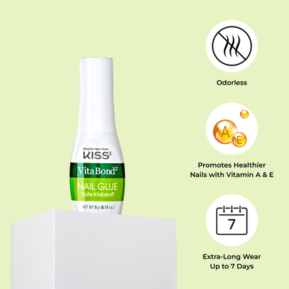 KISS VitaBond Brush-On Nail Glue - 5g (0.17 oz.)