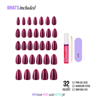 KISS CORE Magnetic Press On Glue Nails - Glittering