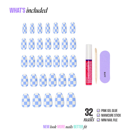 KISS CORE Design Press On Glue Nails - Credit