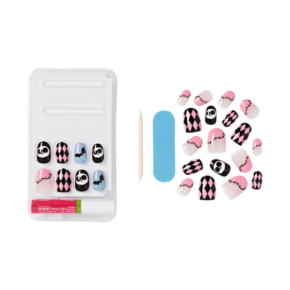 KISS Salon Design Halloween Press On Glue Nails - Nightmare Parade