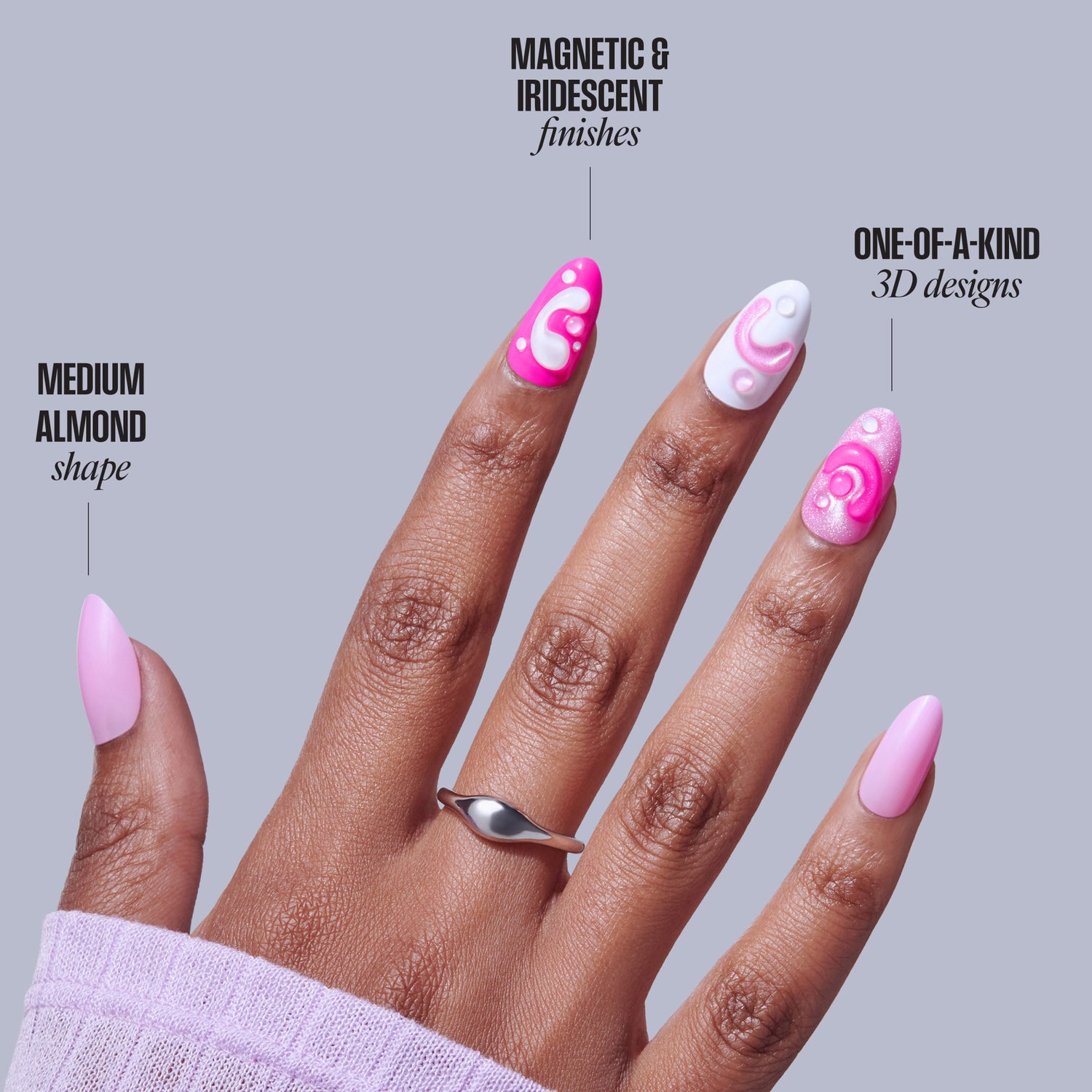 KISS NAIL DRIP Press On Glue Nails - Cheerful Meadow