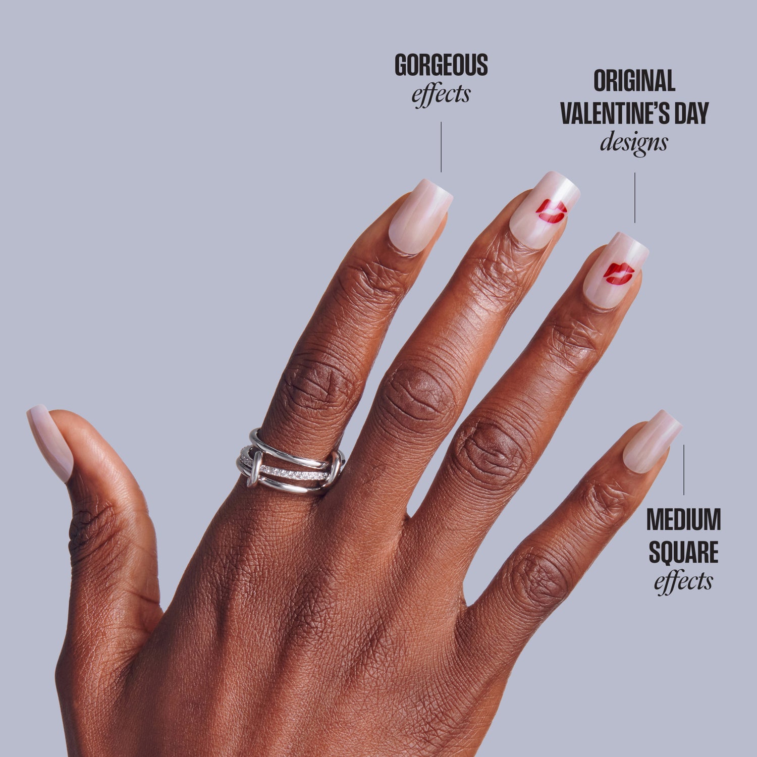 KISS LOVE Design Press On Glue Nails - Season of Love