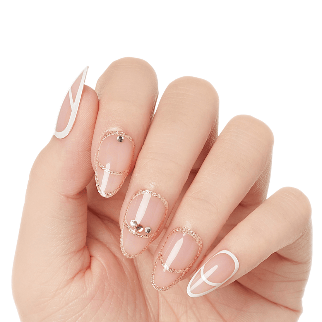 KISS Classy Premium Press On Glue Nails - Over the Moon