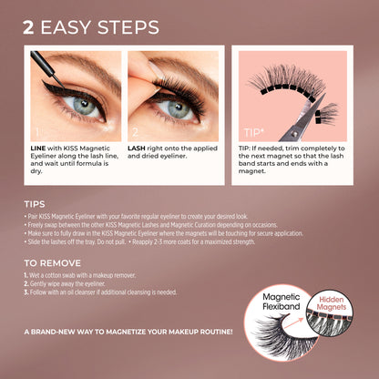 KISS Magnetic Eyeliner &amp; Lashes - Tempt