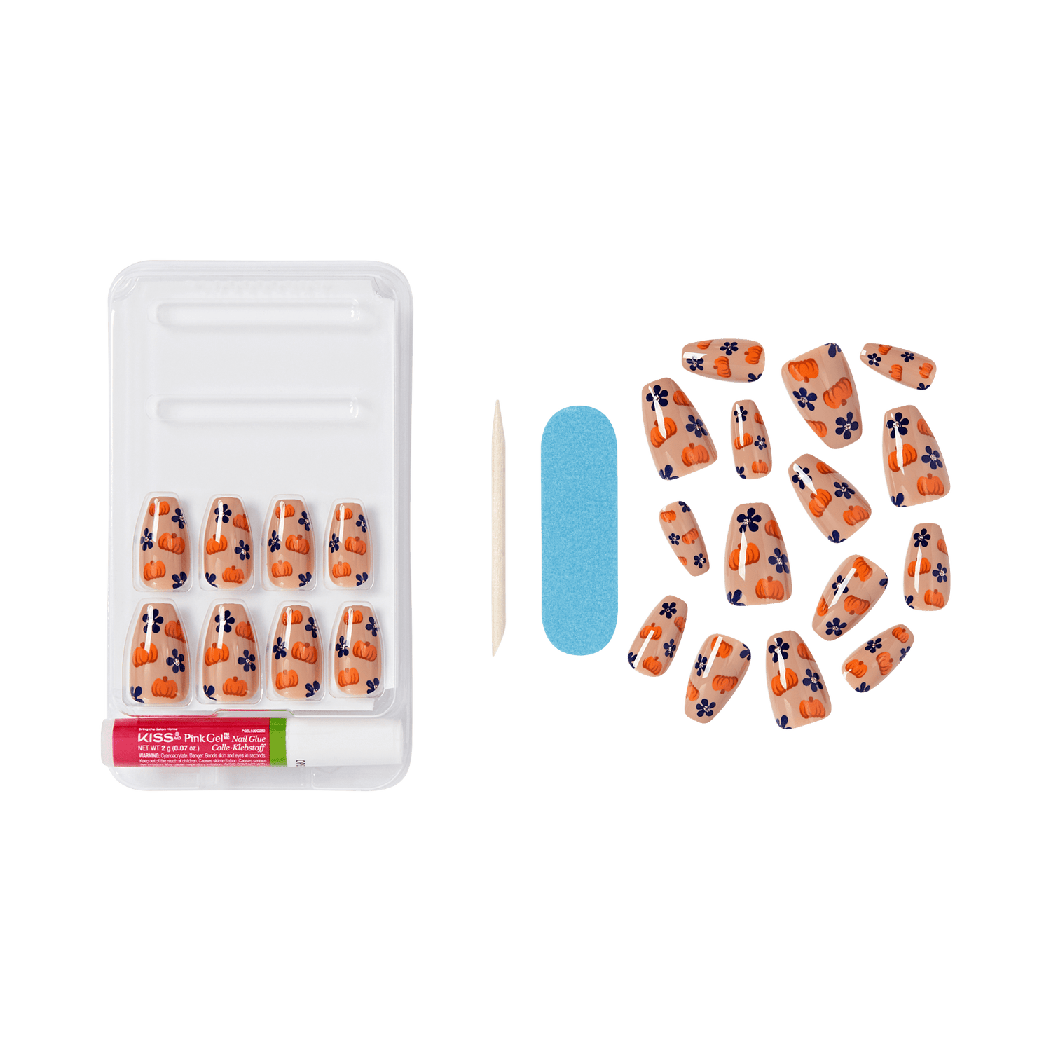 KISS Salon Design Halloween Press On Glue Nails - Allhallows Eve