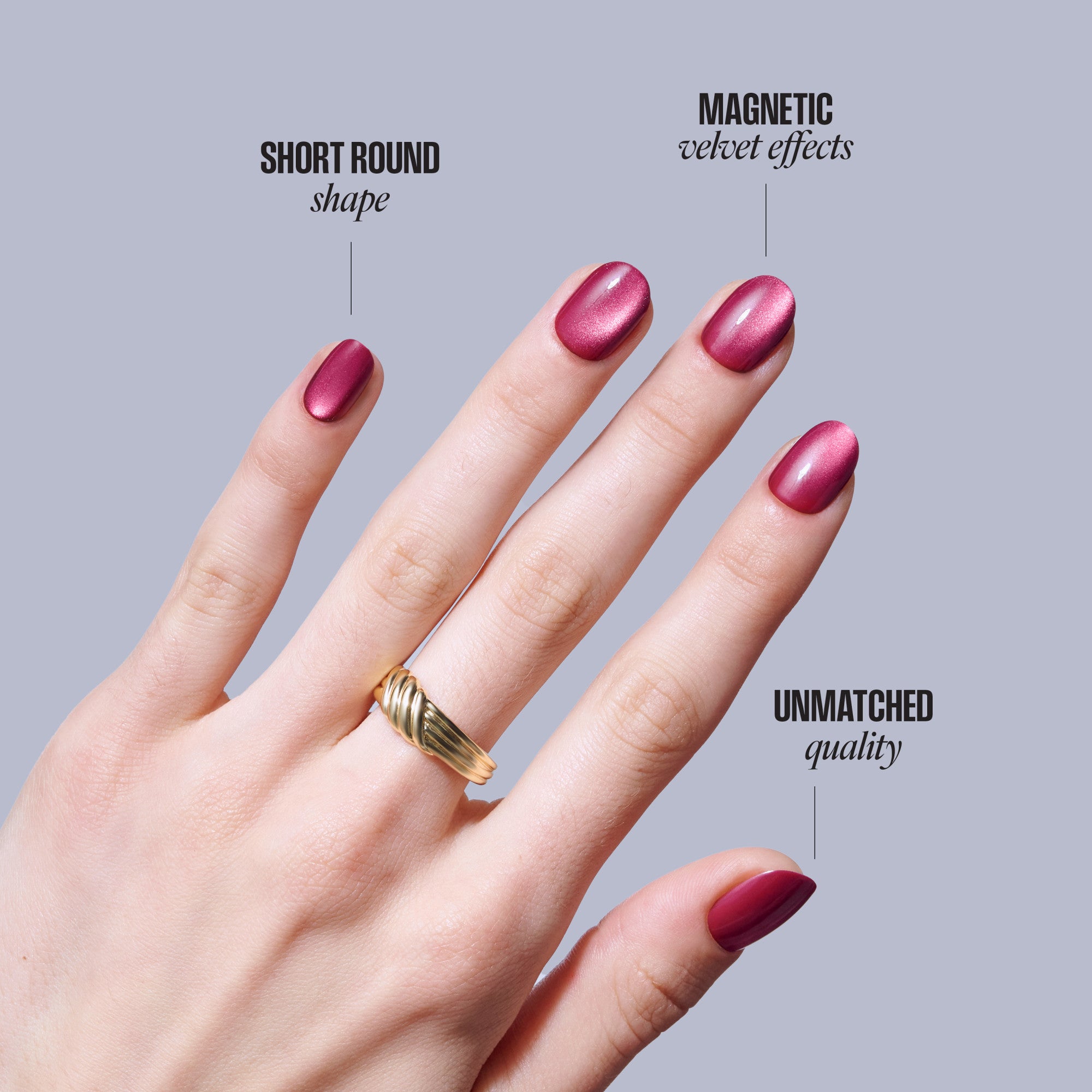 KISS CORE Magnetic Press On Glue Nails - Flaming