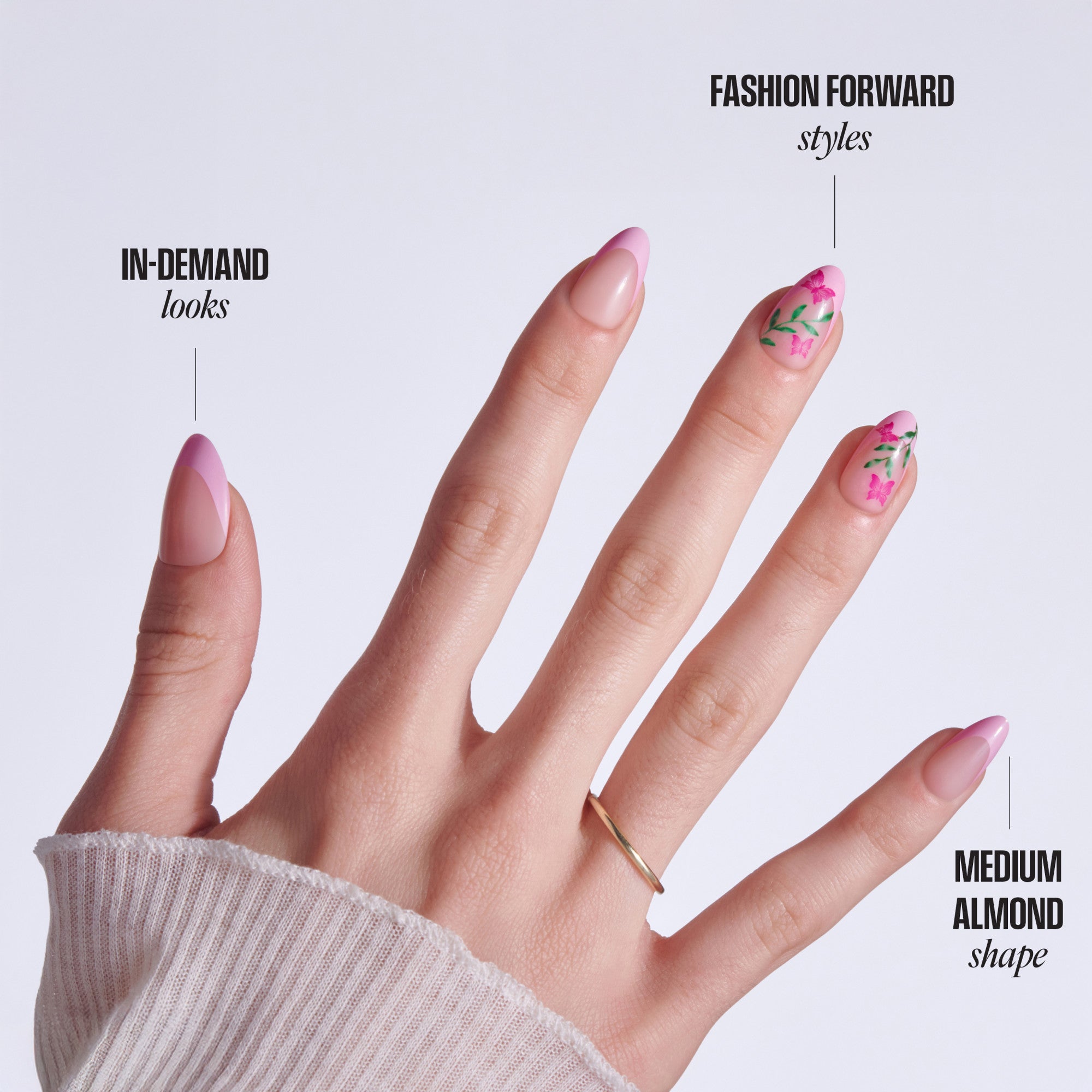 KISS CORE Design Press On Glue Nails - Springtime Splendor