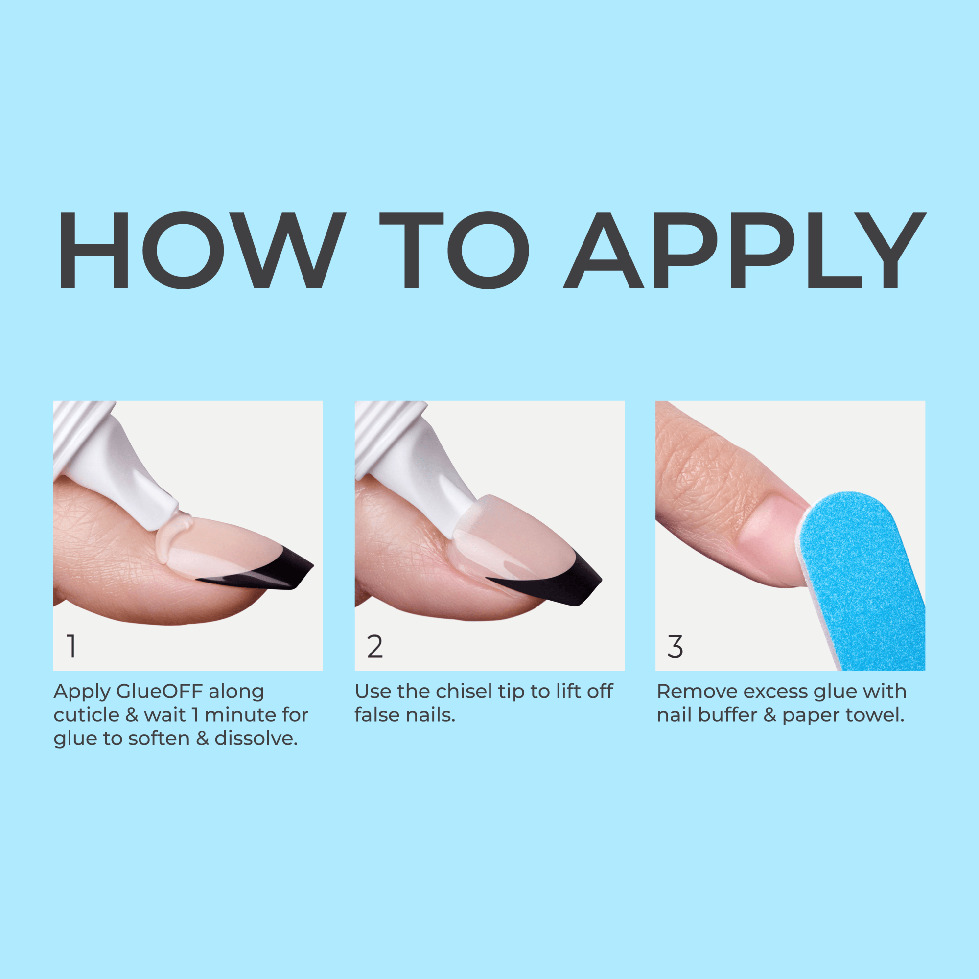 KISS Glue OFF Instant False Nail Remover w. Chisel Tip, 13.5 ml (0.45 ...