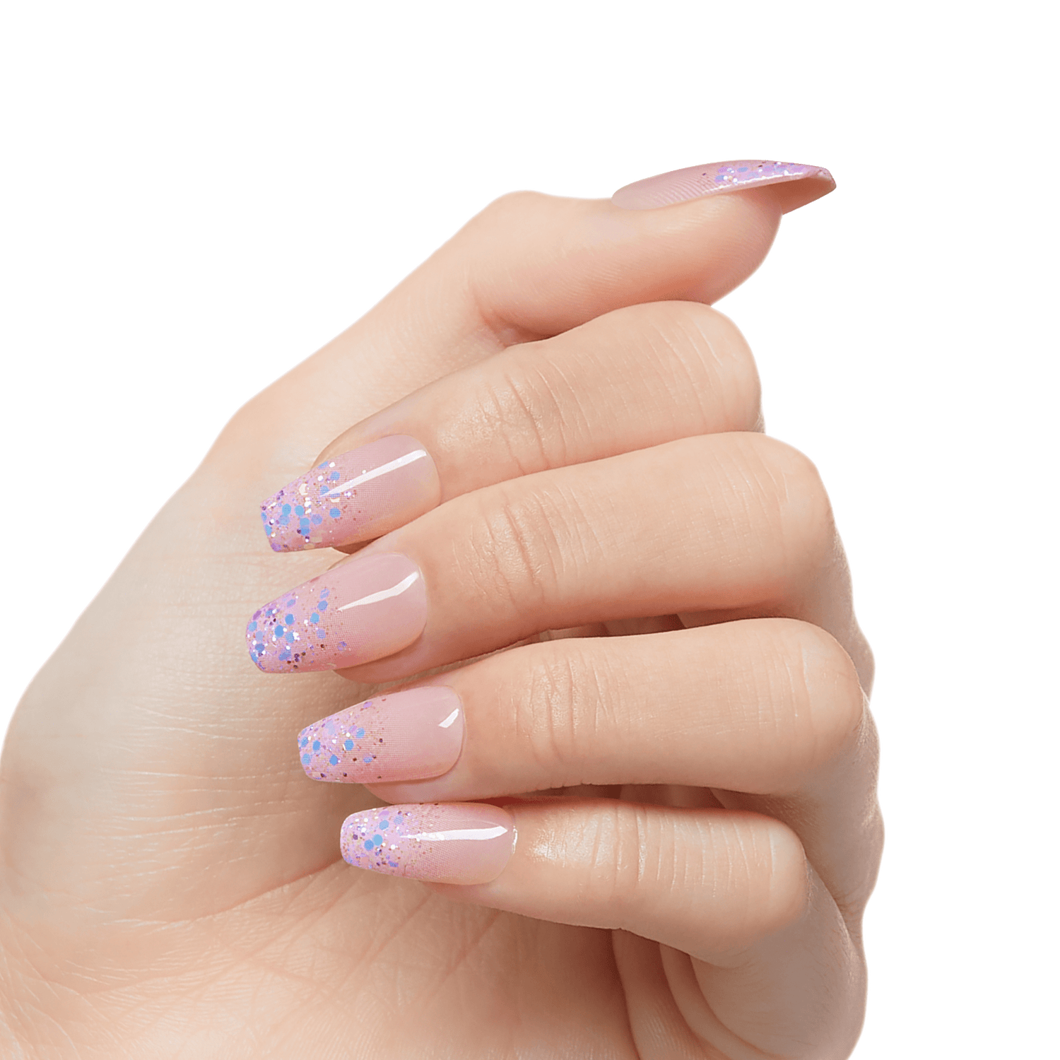 KISS Gel Fantasy Press On Glue Nails - Winter Sparks