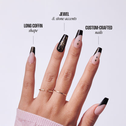 KISS LUXE Press On Glue Nails - Luna Ivy