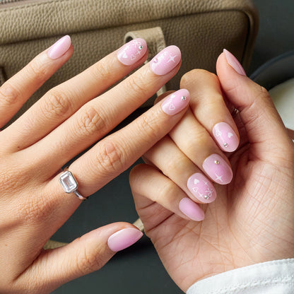 KISS LOVE Design Press On Glue Nails - Love Ever After