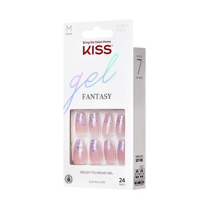 KISS Gel Fantasy Press On Glue Nails - Winter Sparks