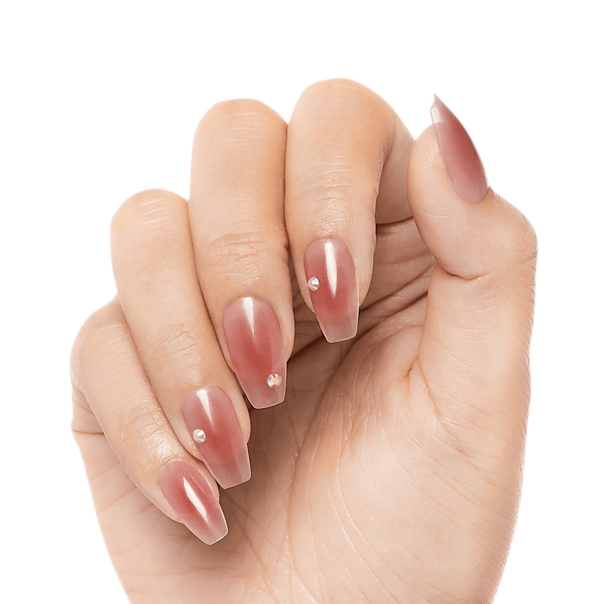 KISS Bare but Better Premium Press On Glue Nails - Shine