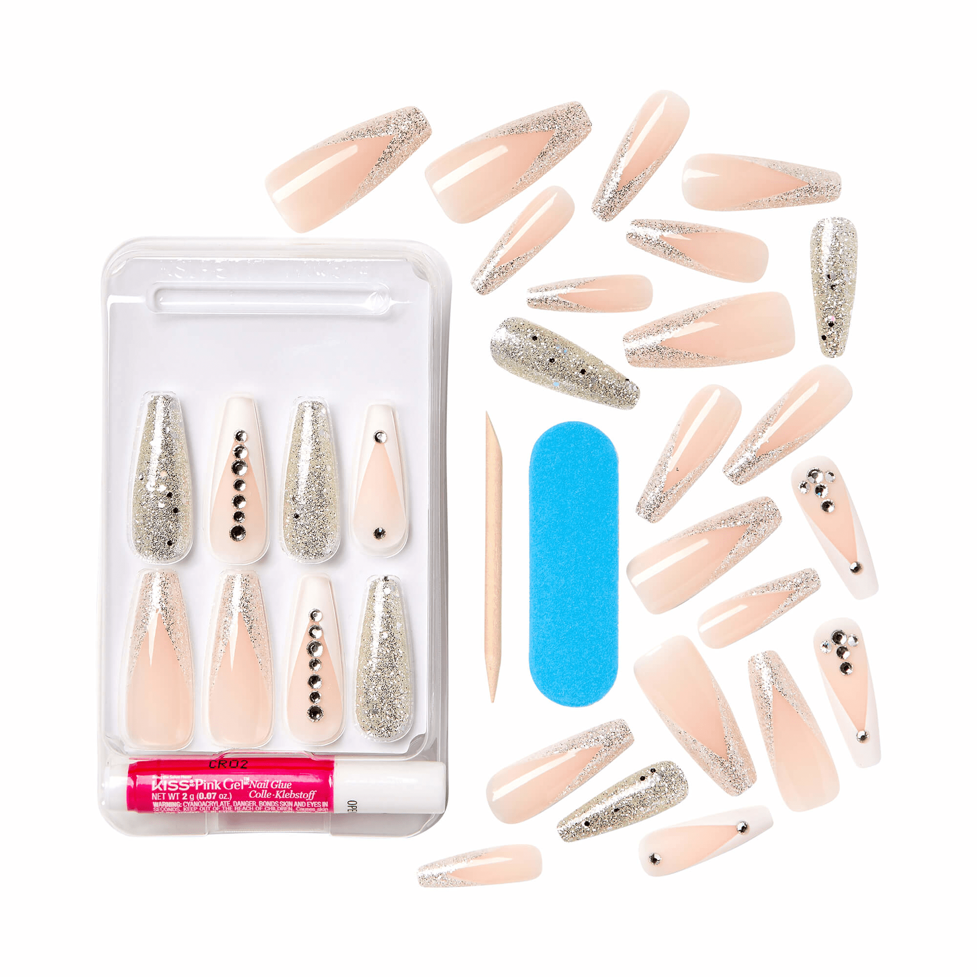 KISS Classy Premium Press On Glue Nails - Sophisticated