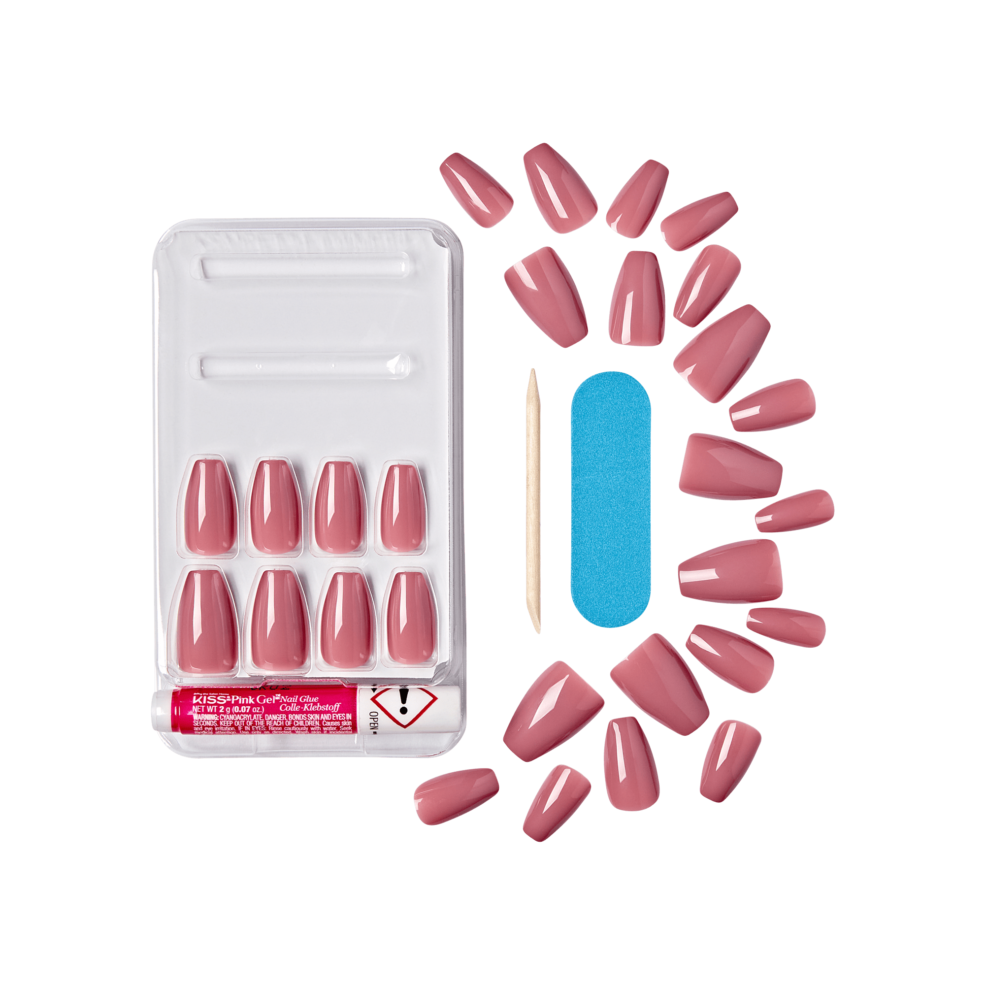 KISS Gel Fantasy Press On Glue Nails - Letter To Ur EX