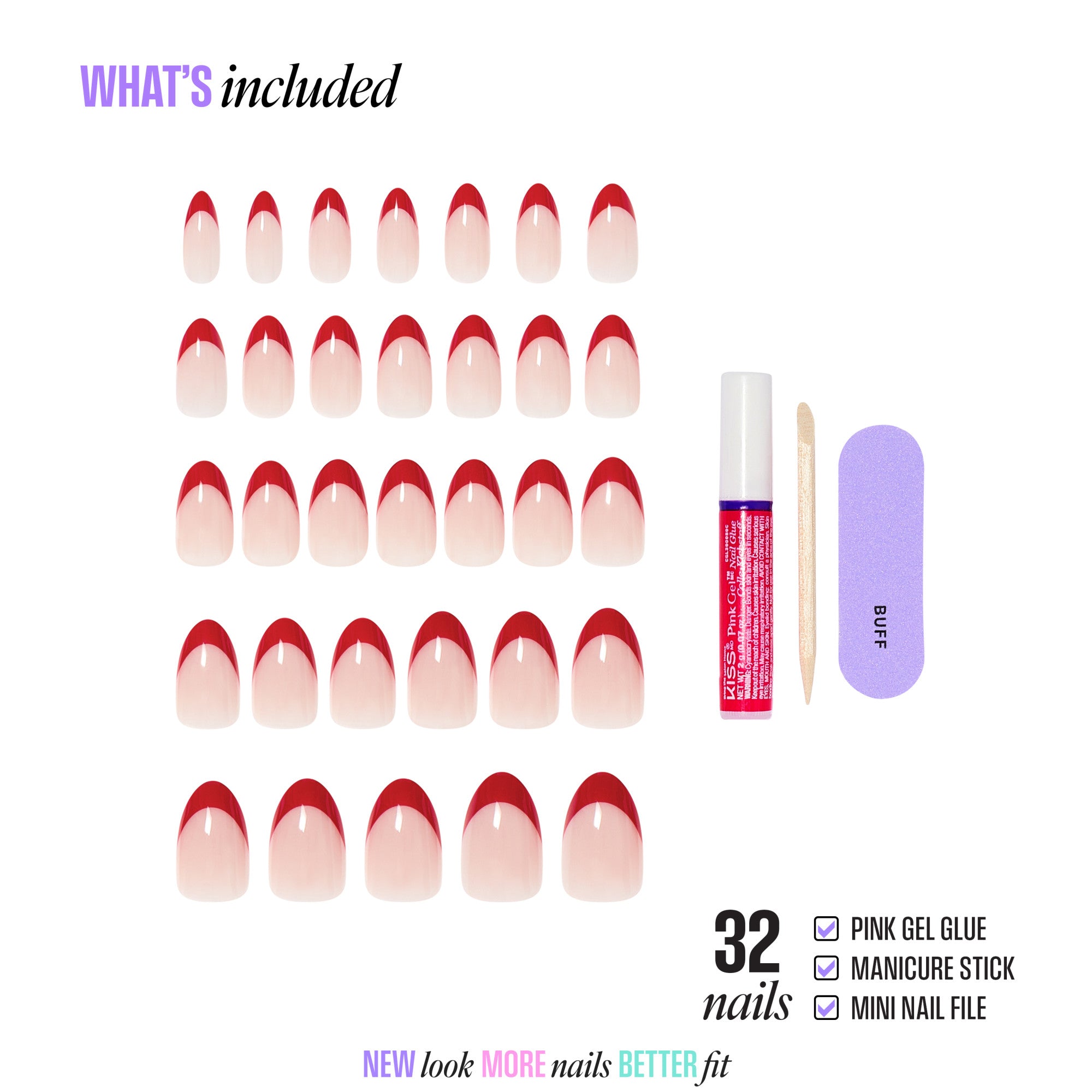 KISS CORE French Press On Glue Nails – Optimistic