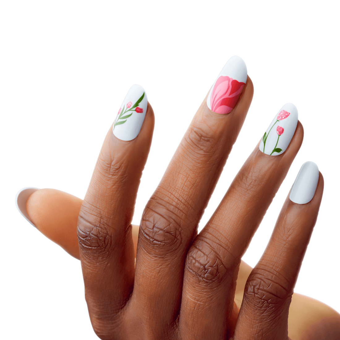 KISS Voguish Fantasy Press On Glue Nails - Tulip