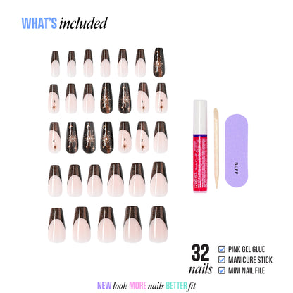 KISS LUXE Press On Glue Nails - Luna Ivy