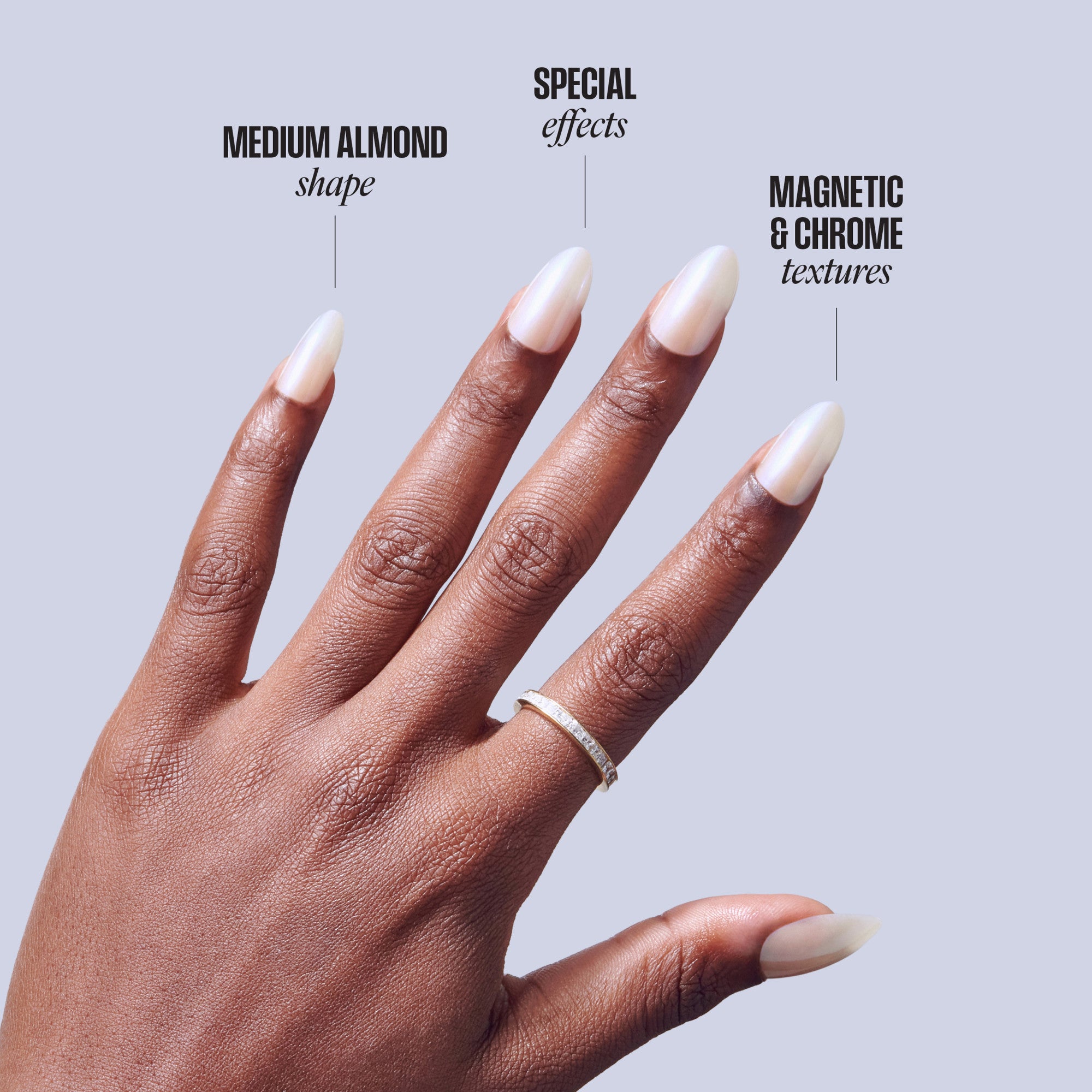 KISS GLAM Embellished Press On Glue Nails - Dive