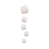 Five white toenails on a transparent background
