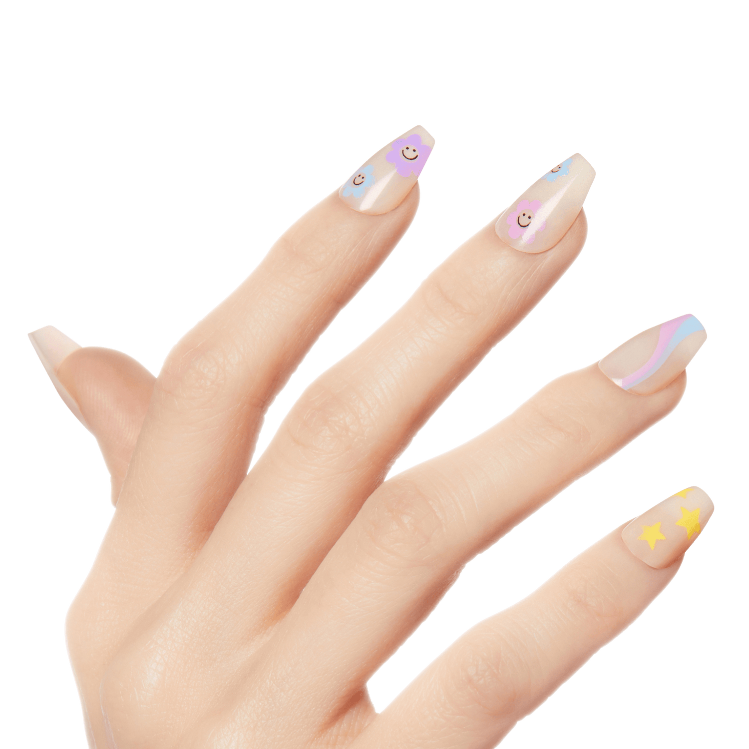 KISS Salon Design Press On Glue Nails - Get It Girl