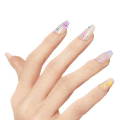 KISS Salon Design Press On Glue Nails - Get It Girl