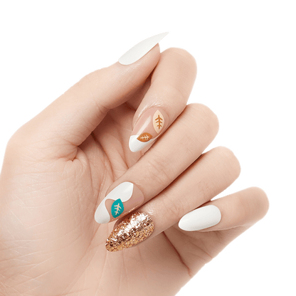 KISS Voguish Fantasy Press On Glue Nails - Foliage