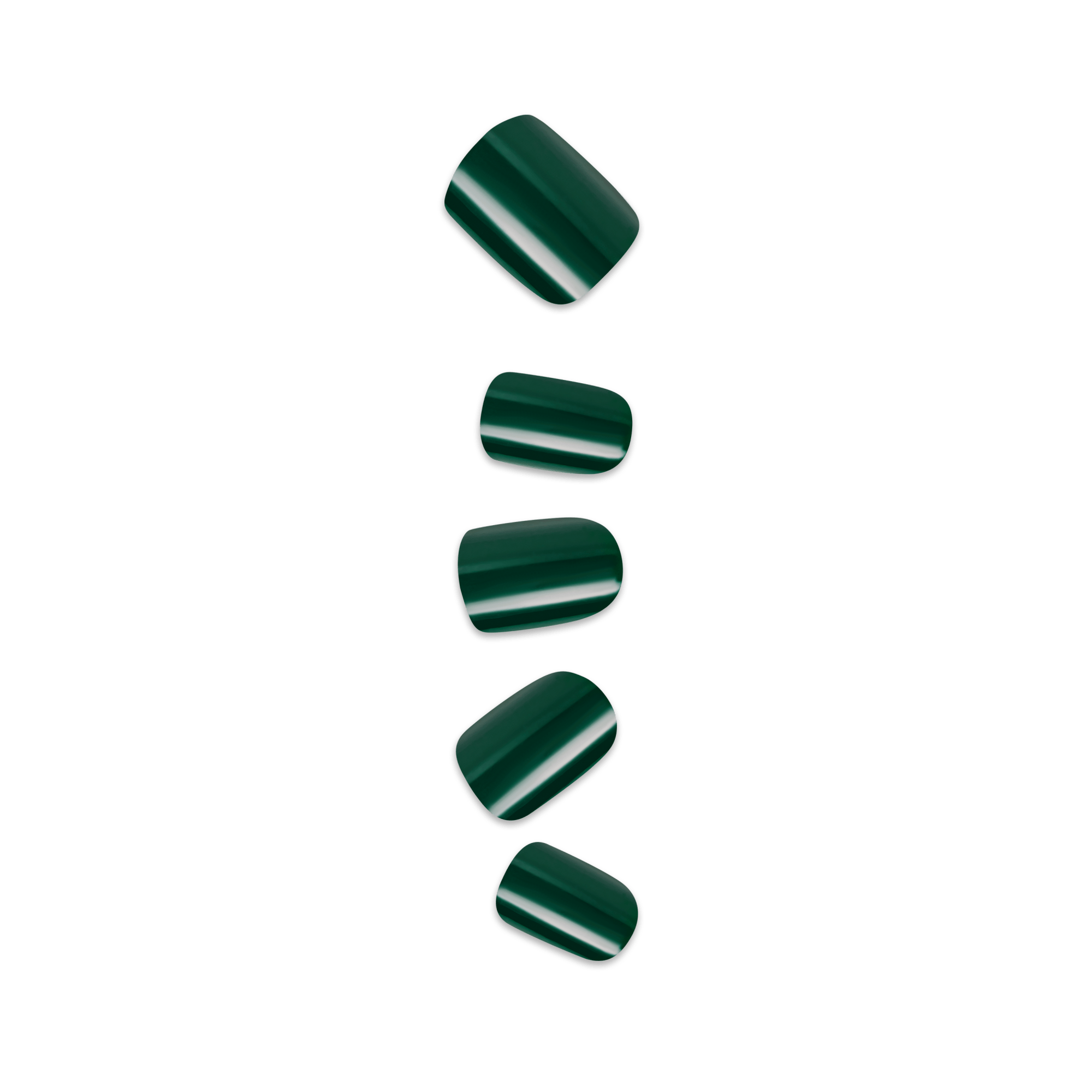 Impress Color No Glue Fake Press On Nails - Stand Out | Solid, Green, Short, Squoval, Manicure