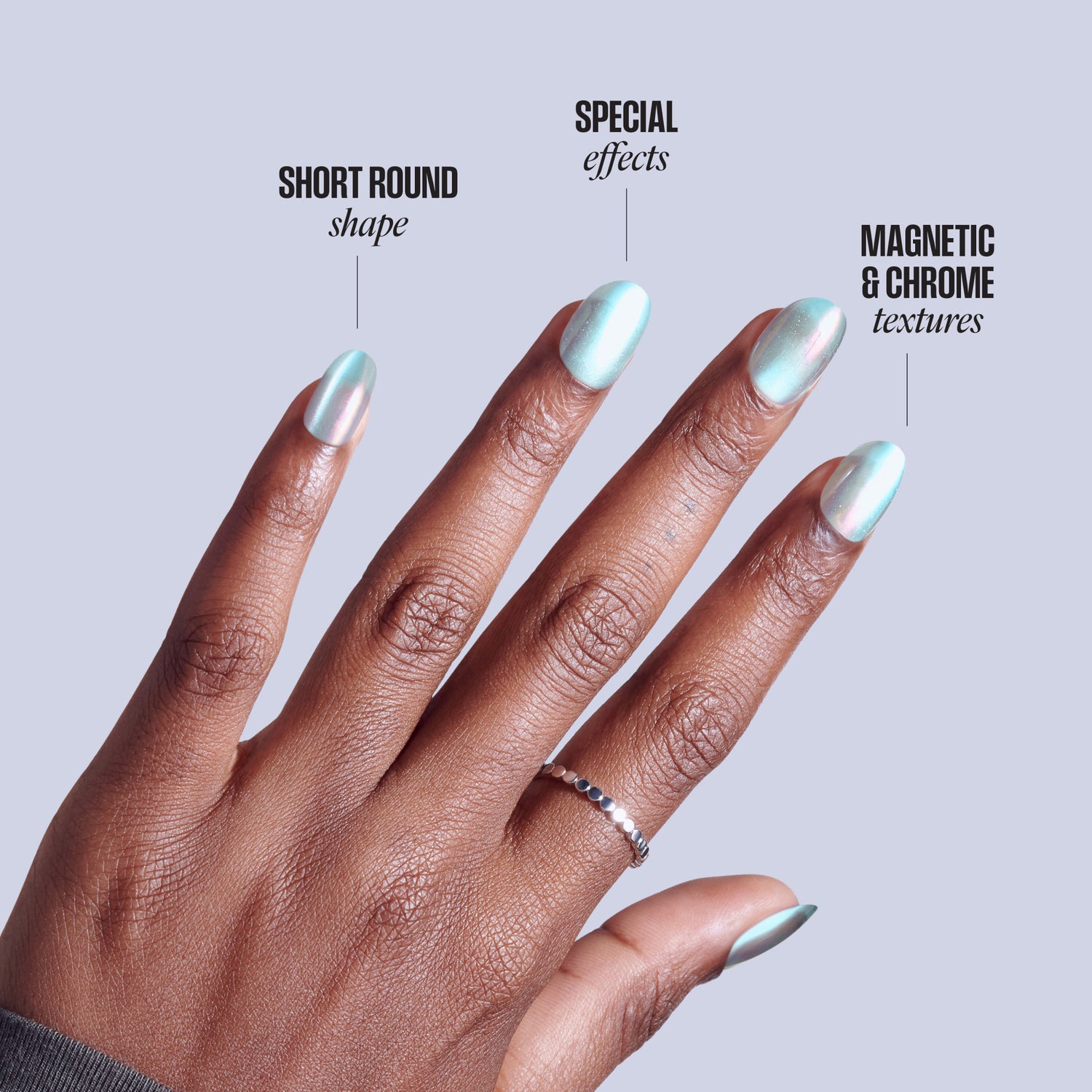 KISS GLAM Embellished Press On Glue Nails - Celestique